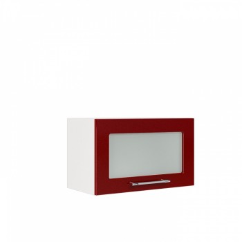 Бруклин ШВГС 600 Шкаф верхний горизонтальный со стеклом (Бетон белый/корпус Белый) в Двуречье - dvureche.mebel54.com | фото