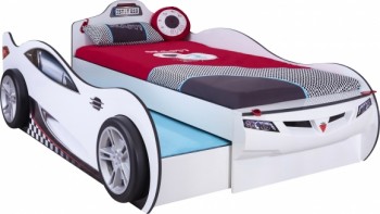 CARBED Кровать-машина Coupe с выдвижной кроватью White 20.03.1310.00 в Двуречье - dvureche.mebel54.com | фото