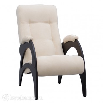 Кресло для отдыха Неаполь Модель 9 без лозы (Венге-эмаль/Ткань Ваниль Verona Vanilla) в Двуречье - dvureche.mebel54.com | фото