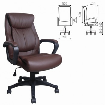 Кресло офисное BRABIX Enter EX-511 (коричневый) в Двуречье - dvureche.mebel54.com | фото