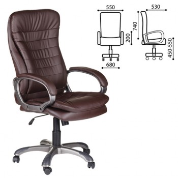 Кресло офисное BRABIX Omega EX-589 (коричневое) в Двуречье - dvureche.mebel54.com | фото