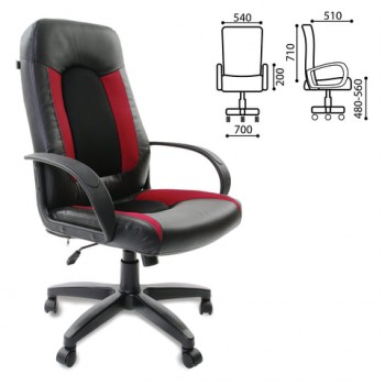 Кресло офисное BRABIX Strike EX-525 (черно-красный) в Двуречье - dvureche.mebel54.com | фото
