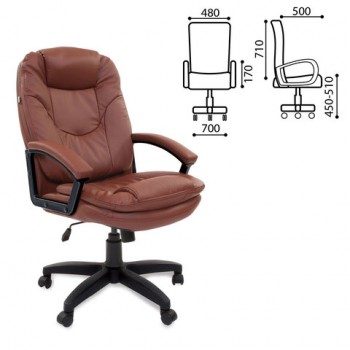 Кресло офисное BRABIX Trend EX-568 (коричневый) в Двуречье - dvureche.mebel54.com | фото
