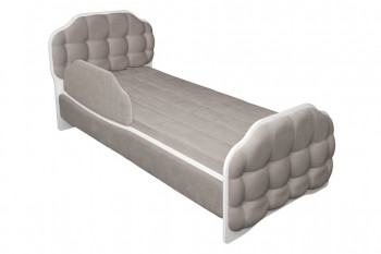 Кровать 190 Атлет Lux 96 Серый (мягкий бортик) в Двуречье - dvureche.mebel54.com | фото