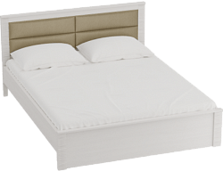 Кровать Элана 1400 с основанием Бодега белая в Двуречье - dvureche.mebel54.com | фото