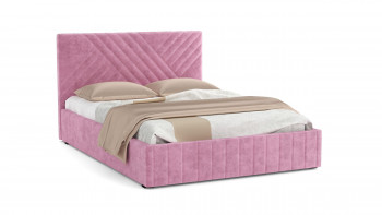 Кровать Гамма ш. 1400 (без основания для хранения) (велюр тенерифе розовый) в Двуречье - dvureche.mebel54.com | фото