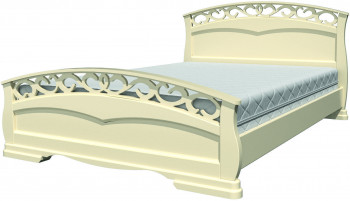 Кровать Грация-1 из массива сосны 1600*2000 Слоновая кость в Двуречье - dvureche.mebel54.com | фото