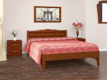 Кровать Карина-7 из массива сосны 1200*2000 Орех в Двуречье - dvureche.mebel54.com | фото