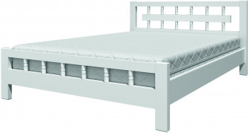 Кровать Натали-5 из массива сосны 1400*2000 Белый античный в Двуречье - dvureche.mebel54.com | фото