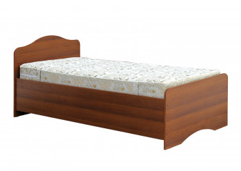 Кровать одинарная 900-1 без матраса (круглые спинки) Орех Таволато в Двуречье - dvureche.mebel54.com | фото