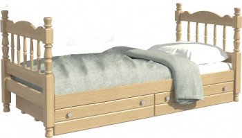 Кровать одинарная Аленка из массива сосны 800*1890 Сосна в Двуречье - dvureche.mebel54.com | фото