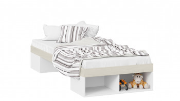 Кровать «Сканди»  Дуб Гарден/Белый в Двуречье - dvureche.mebel54.com | фото