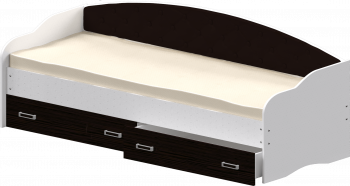 Кровать Софа-8 с мягкой спинкой (900х1900) Белый/Венге в Двуречье - dvureche.mebel54.com | фото