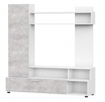 Мебель для гостиной "МГС 9" Белый / Цемент светлый в Двуречье - dvureche.mebel54.com | фото