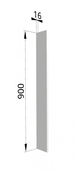 Панель торцевая (для шкафа верхнего торцевого высокого) ВПТ 400 Ройс (Графит софт) в Двуречье - dvureche.mebel54.com | фото