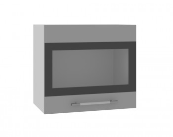 Ройс ВПГСФ 500 Шкаф верхний горизонтальный со стеклом с фотопечатью высокий (Графит софт/корпус Серый) в Двуречье - dvureche.mebel54.com | фото