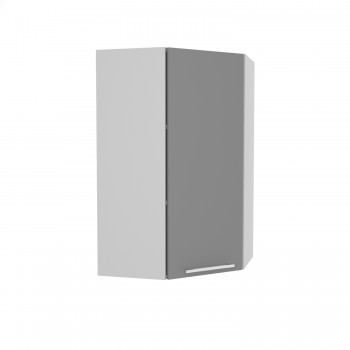 Ройс ВПУ 550 Шкаф верхний угловой высокий (Графит софт/корпус Серый) в Двуречье - dvureche.mebel54.com | фото
