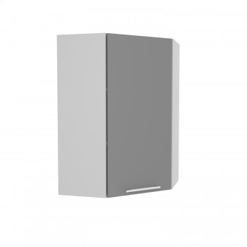 Ройс ВПУ 600 Шкаф верхний угловой высокий (Графит софт/корпус Серый) в Двуречье - dvureche.mebel54.com | фото
