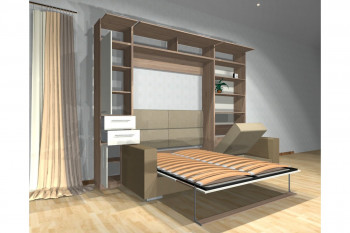 Шкаф-кровать с диваном Каролина в Двуречье - dvureche.mebel54.com | фото