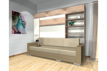 Шкаф-кровать с диваном Каролина в Двуречье - dvureche.mebel54.com | фото